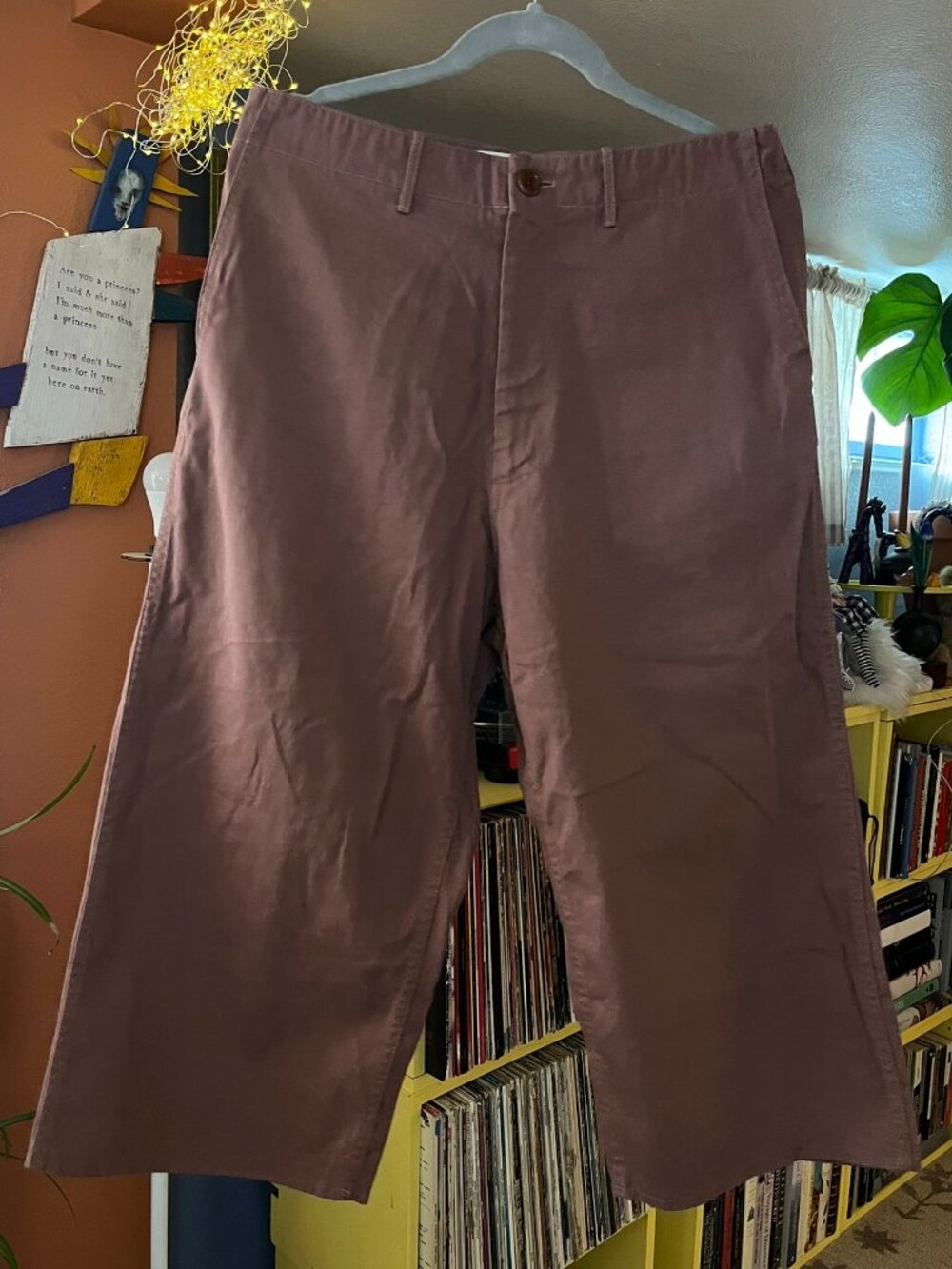 Caron Callahan Cotton Brown Cropped Trousers GUC